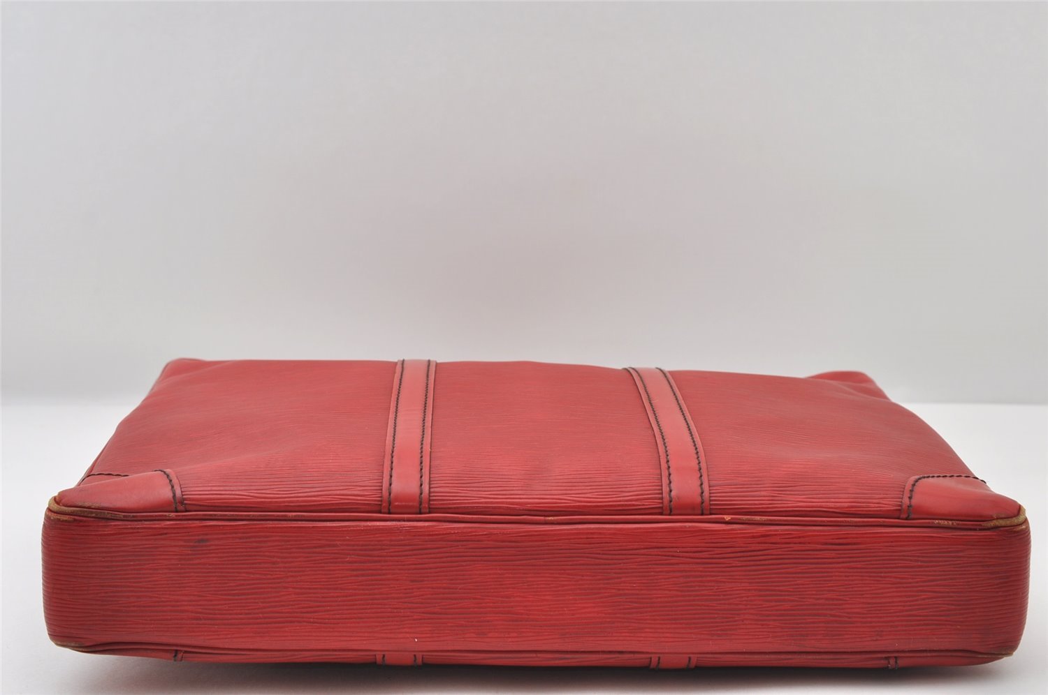 Authentic Louis Vuitton Epi Porte Documents Voyage Briefcase Red M54477 LV 6891I
