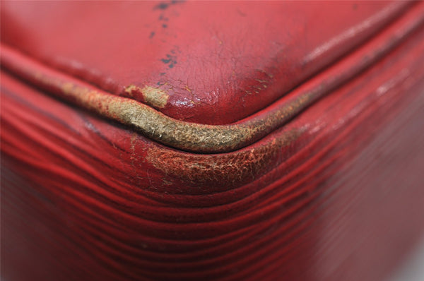 Authentic Louis Vuitton Epi Porte Documents Voyage Briefcase Red M54477 LV 6891I