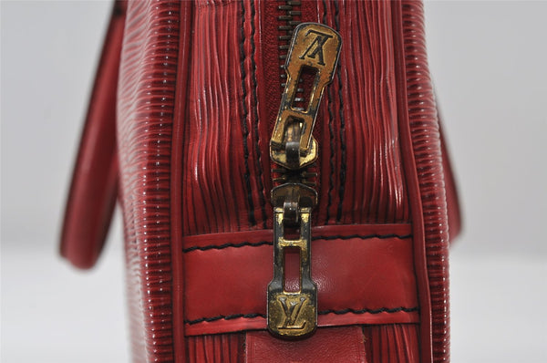 Authentic Louis Vuitton Epi Porte Documents Voyage Briefcase Red M54477 LV 6891I