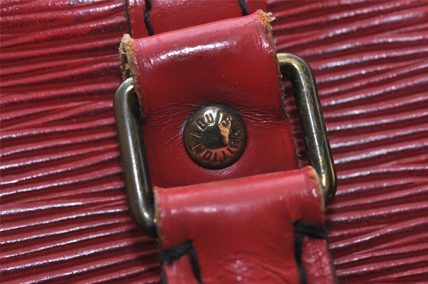 Authentic Louis Vuitton Epi Porte Documents Voyage Briefcase Red M54477 LV 6891I