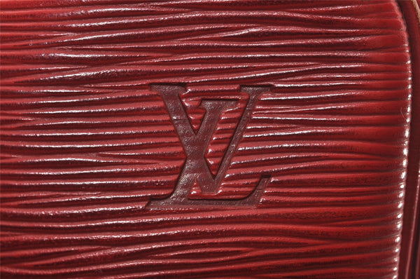 Authentic Louis Vuitton Epi Porte Documents Voyage Briefcase Red M54477 LV 6891I