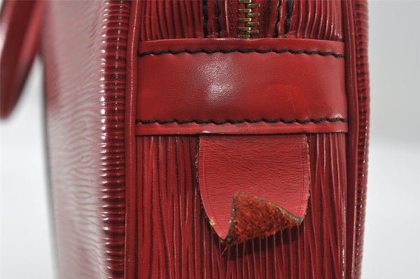 Authentic Louis Vuitton Epi Porte Documents Voyage Briefcase Red M54477 LV 6891I