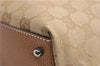 Authentic GUCCI Hand Boston Bag Purse GG Canvas Leather 113009 Beige 6892E