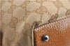 Authentic GUCCI Hand Boston Bag Purse GG Canvas Leather 113009 Beige 6892E