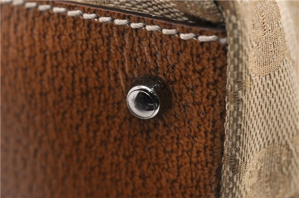 Authentic GUCCI Hand Boston Bag Purse GG Canvas Leather 113009 Beige 6892E