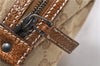 Authentic GUCCI Hand Boston Bag Purse GG Canvas Leather 113009 Beige 6892E