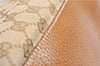 Authentic GUCCI Hand Boston Bag Purse GG Canvas Leather 113009 Beige 6892E