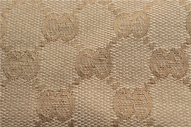 Authentic GUCCI Hand Boston Bag Purse GG Canvas Leather 113009 Beige 6892E