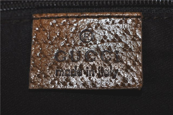 Authentic GUCCI Hand Boston Bag Purse GG Canvas Leather 113009 Beige 6892E