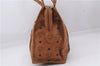 Authentic MCM Visetos Leather Vintage Shoulder Tote Bag Brown 6893D