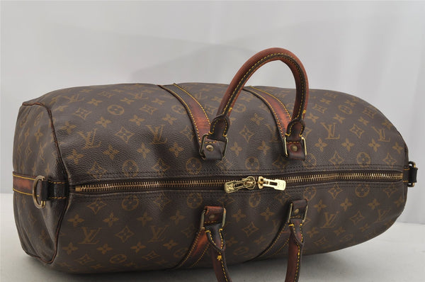 Authentic Louis Vuitton Monogram Keepall Bandouliere 45 M41418 Boston Bag 6893I