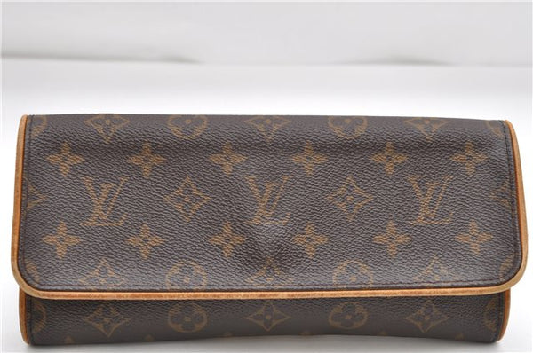 Authentic Louis Vuitton Monogram Pochette Twin GM Shoulder Bag M51852 LV 6894D