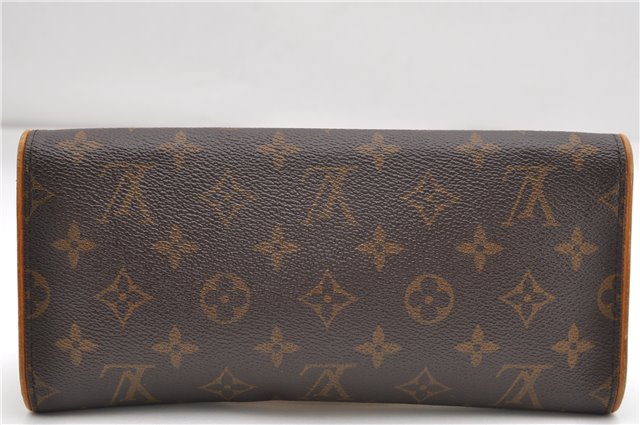 Authentic Louis Vuitton Monogram Pochette Twin GM Shoulder Bag M51852 LV 6894D