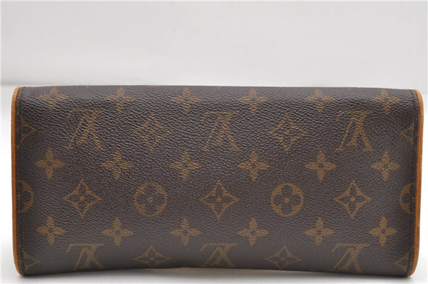 Authentic Louis Vuitton Monogram Pochette Twin GM Shoulder Bag M51852 LV 6894D