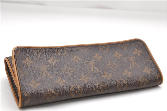 Authentic Louis Vuitton Monogram Pochette Twin GM Shoulder Bag M51852 LV 6894D