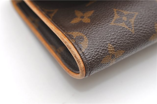 Authentic Louis Vuitton Monogram Pochette Twin GM Shoulder Bag M51852 LV 6894D