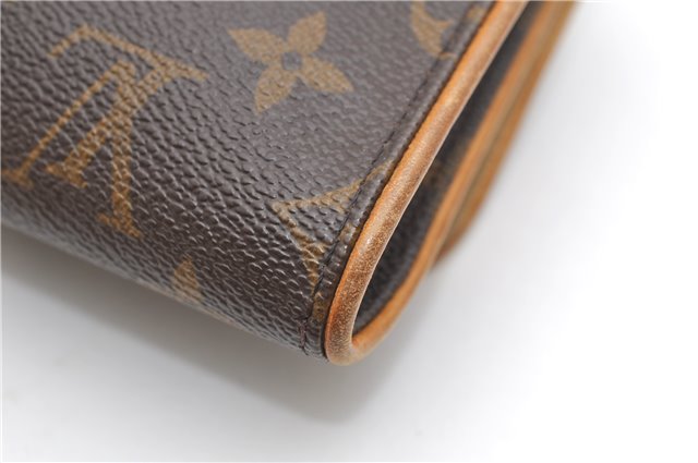 Authentic Louis Vuitton Monogram Pochette Twin GM Shoulder Bag M51852 LV 6894D
