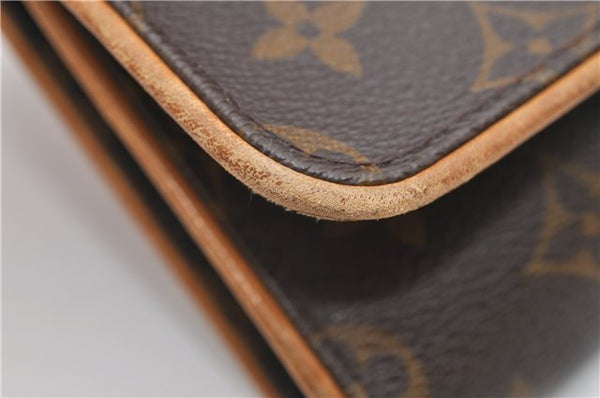 Authentic Louis Vuitton Monogram Pochette Twin GM Shoulder Bag M51852 LV 6894D