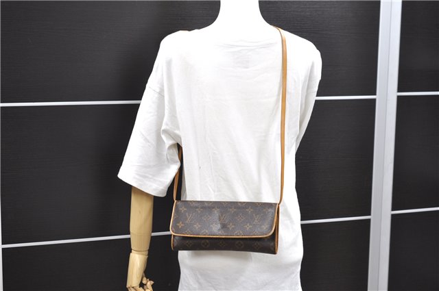 Authentic Louis Vuitton Monogram Pochette Twin GM Shoulder Bag M51852 LV 6894D