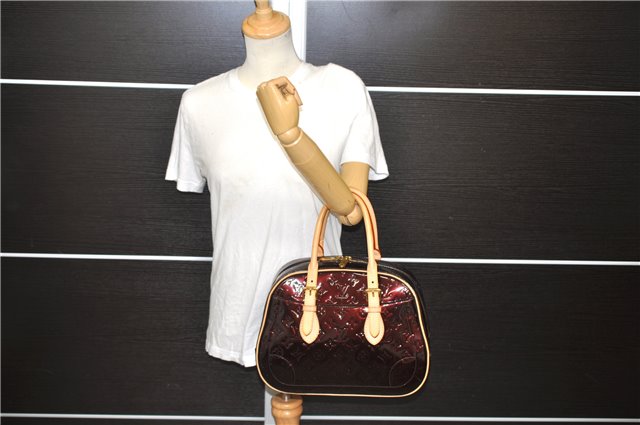 Auth Louis Vuitton Vernis Summit Drive Shoulder Hand Bag M93516 Purple 6896E