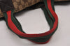 Authentic GUCCI Web Sherry Line Tote Bag GG Canvas Leather 161836 Brown 6897I