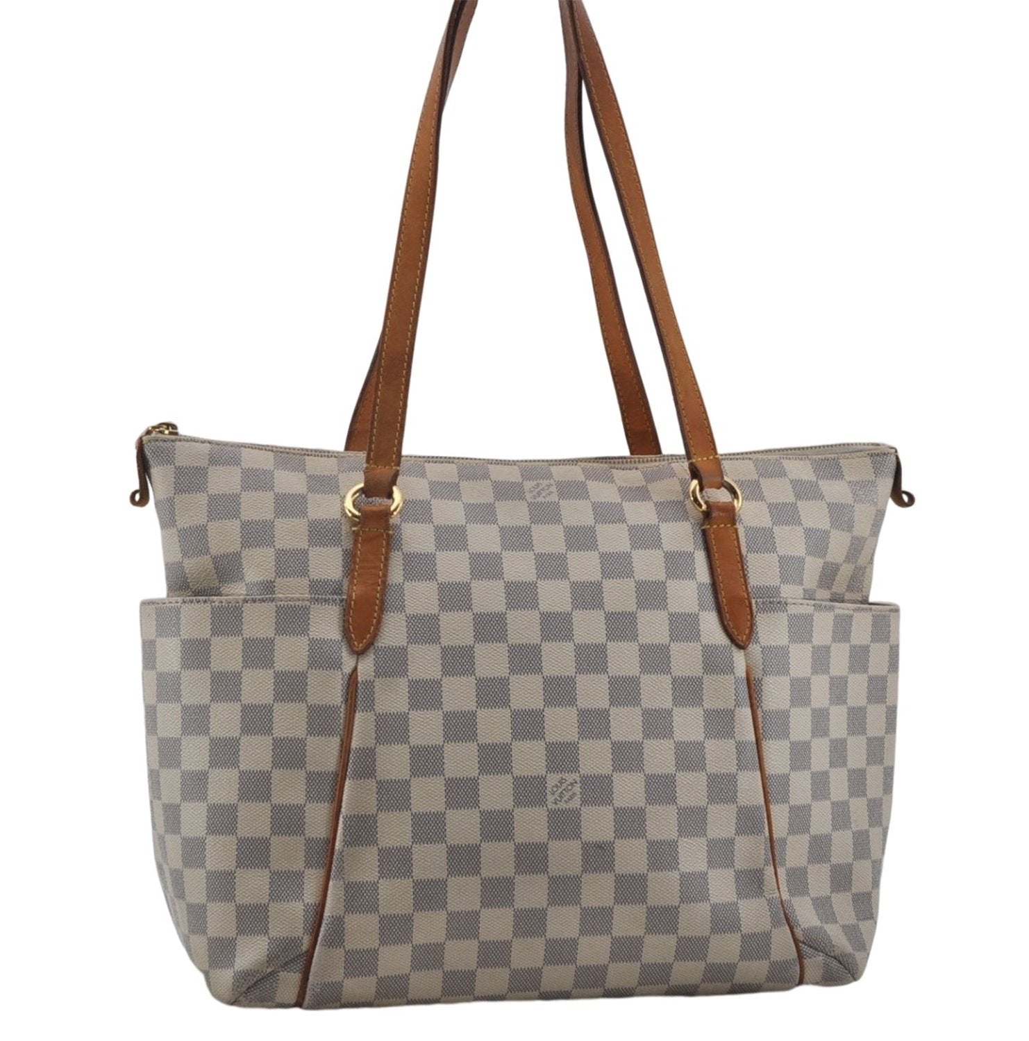 Authentic Louis Vuitton Damier Azur Totally MM Tote Bag N51262 LV 6899E