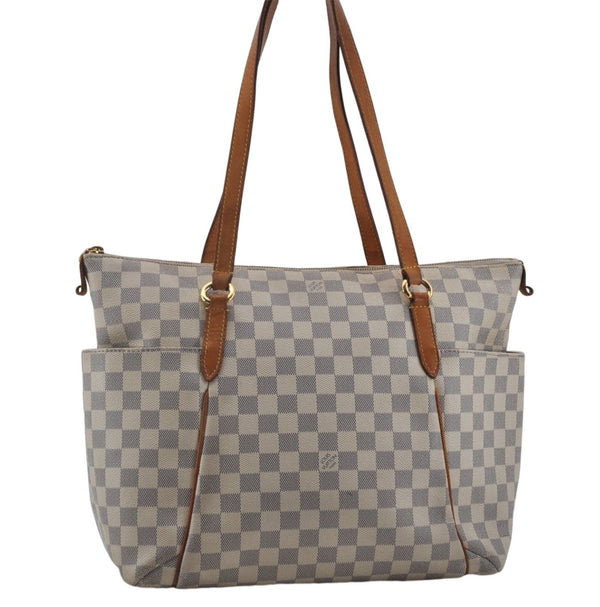 Authentic Louis Vuitton Damier Azur Totally MM Tote Bag N51262 LV 6899E