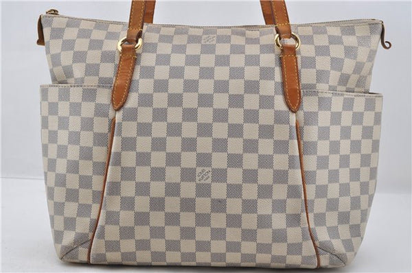Authentic Louis Vuitton Damier Azur Totally MM Tote Bag N51262 LV 6899E