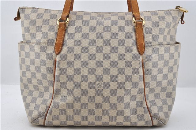 Authentic Louis Vuitton Damier Azur Totally MM Tote Bag N51262 LV 6899E