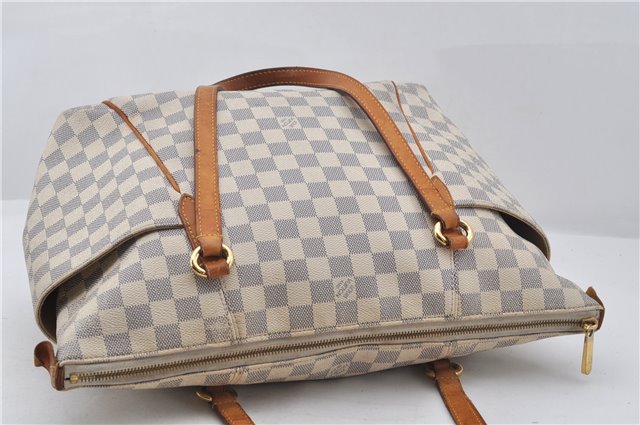 Authentic Louis Vuitton Damier Azur Totally MM Tote Bag N51262 LV 6899E