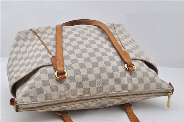 Authentic Louis Vuitton Damier Azur Totally MM Tote Bag N51262 LV 6899E