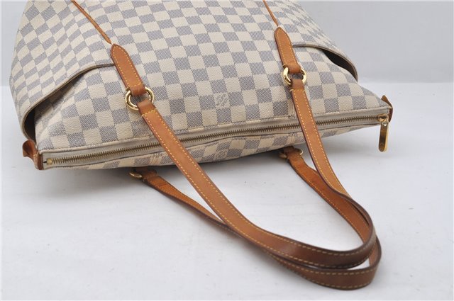 Authentic Louis Vuitton Damier Azur Totally MM Tote Bag N51262 LV 6899E
