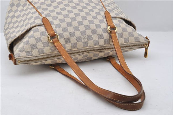 Authentic Louis Vuitton Damier Azur Totally MM Tote Bag N51262 LV 6899E