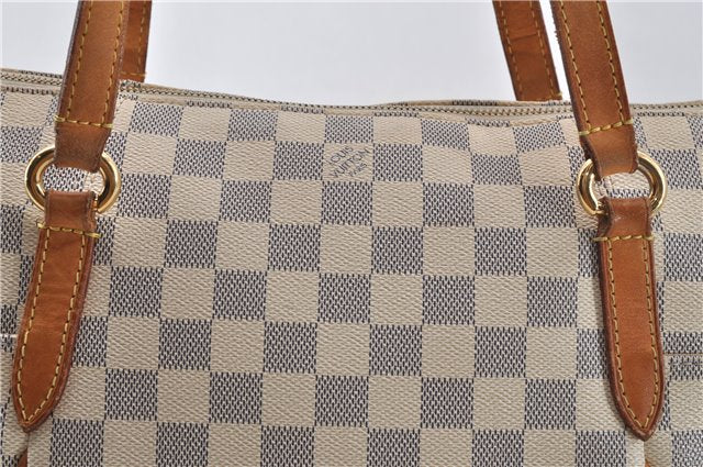 Authentic Louis Vuitton Damier Azur Totally MM Tote Bag N51262 LV 6899E