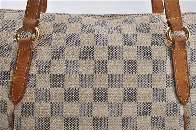 Authentic Louis Vuitton Damier Azur Totally MM Tote Bag N51262 LV 6899E