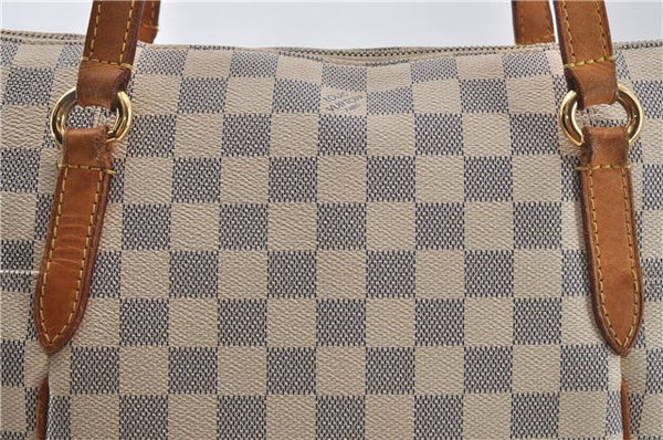Authentic Louis Vuitton Damier Azur Totally MM Tote Bag N51262 LV 6899E