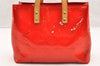 Authentic Louis Vuitton Vernis Reade PM Hand Bag Red M91088 LV 6899I