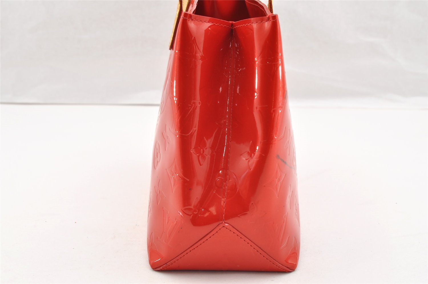 Authentic Louis Vuitton Vernis Reade PM Hand Bag Red M91088 LV 6899I