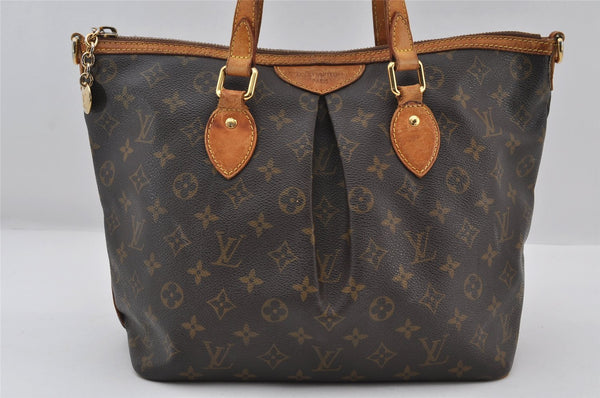 Authentic Louis Vuitton Monogram Palermo PM Shoulder Tote Bag M40145 LV 6900I