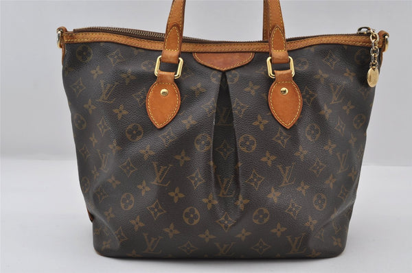 Authentic Louis Vuitton Monogram Palermo PM Shoulder Tote Bag M40145 LV 6900I