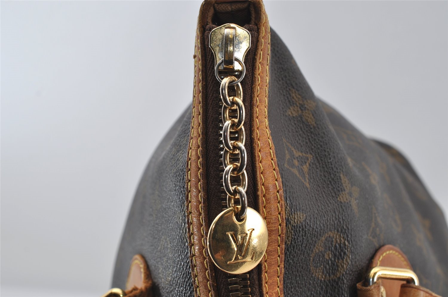 Authentic Louis Vuitton Monogram Palermo PM Shoulder Tote Bag M40145 LV 6900I