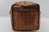 Authentic MCM Visetos Leather Vintage 2Way Travel Boston Bag Brown 6902I