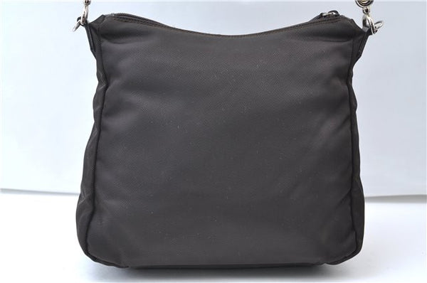 Authentic GUCCI Vintage Bamboo 2Way Shoulder Hand Bag Nylon Leather Brown 6904E