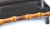 Authentic GUCCI Vintage Bamboo 2Way Shoulder Hand Bag Nylon Leather Brown 6904E