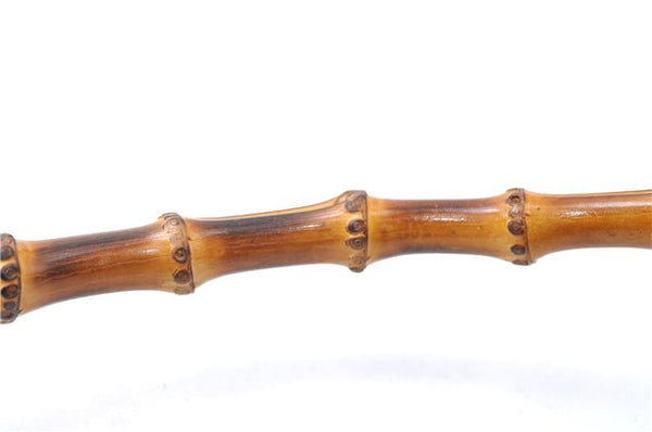 Authentic GUCCI Vintage Bamboo 2Way Shoulder Hand Bag Nylon Leather Brown 6904E