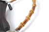 Authentic GUCCI Vintage Bamboo 2Way Shoulder Hand Bag Nylon Leather Brown 6904E