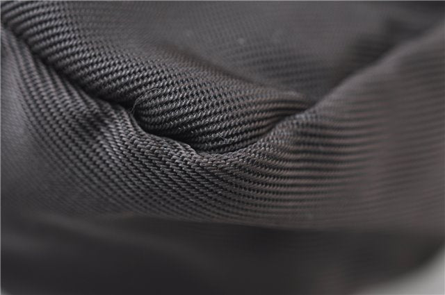 Authentic GUCCI Vintage Bamboo 2Way Shoulder Hand Bag Nylon Leather Brown 6904E