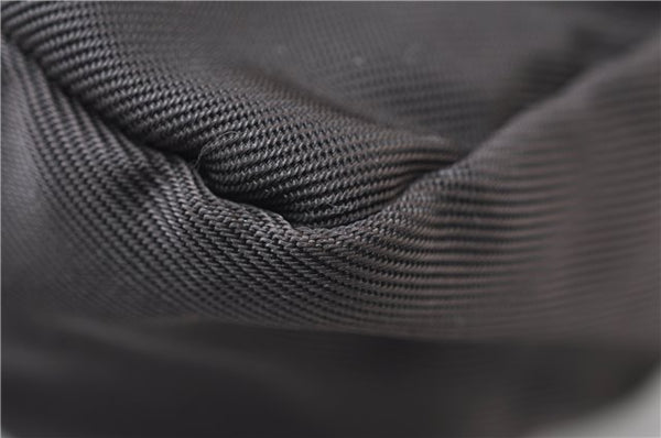 Authentic GUCCI Vintage Bamboo 2Way Shoulder Hand Bag Nylon Leather Brown 6904E