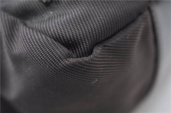 Authentic GUCCI Vintage Bamboo 2Way Shoulder Hand Bag Nylon Leather Brown 6904E