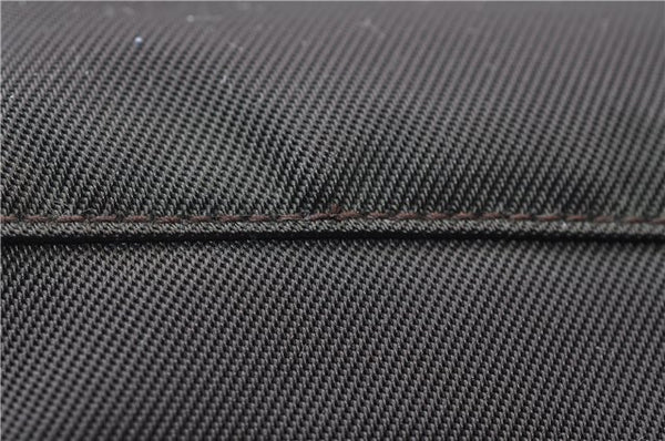 Authentic GUCCI Vintage Bamboo 2Way Shoulder Hand Bag Nylon Leather Brown 6904E